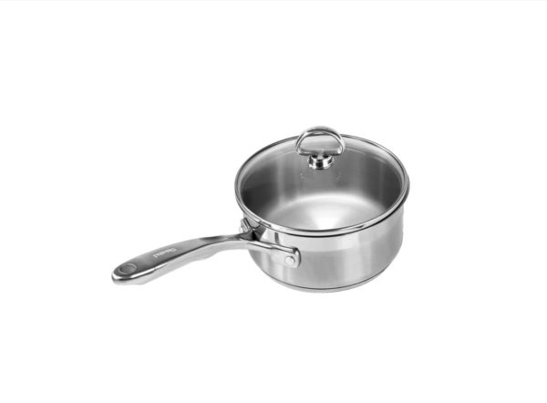 Saucepan W/Pour Spout & Strainer Glass Lid (2.25qt)