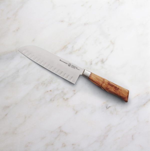 Oliva Elite Kullenschliff Santoku Knife - 7"