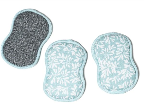 re:usable Sponges - Herbage, Set of 3, Turquoise