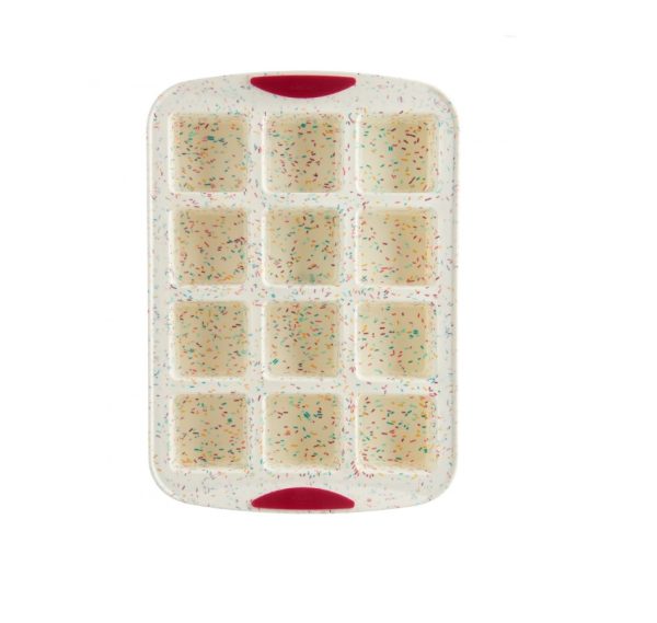 12 Count Brownie Pan - Silicone, Confetti