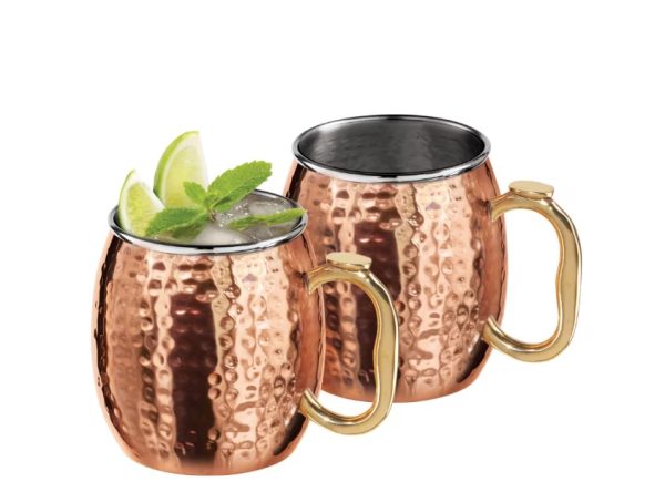 Mug - Moscow Mule, Hammered, Set of 2