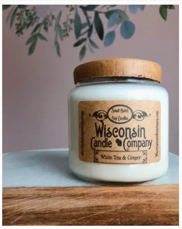 Candle - 10 oz.  Glass Tumbler, White Tea & Ginger