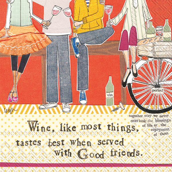 Cocktail Napkins - Wine with Friends