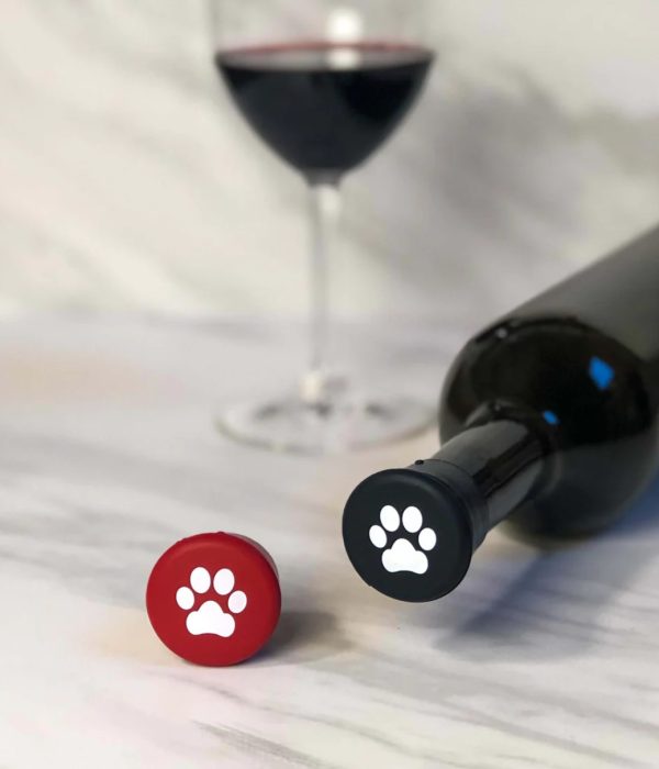 Wine Cap - Paws, Set of 2