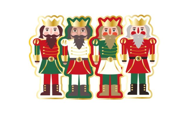 Salad Plate - Nutcracker, Christmas, Assorted, 8 count