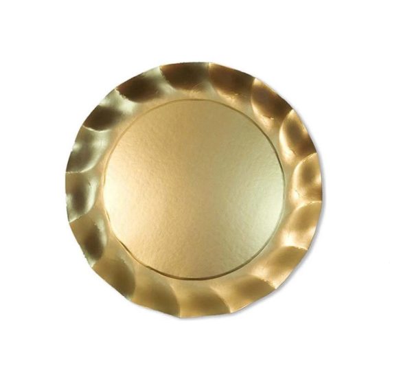 Charger Plate - Satin Gold, 8 count